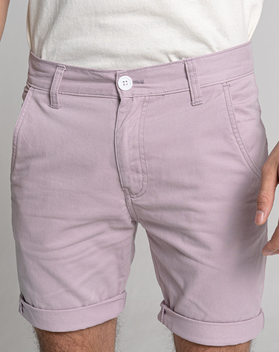 ESSENTIAL REGULAR FIT CHINO SHORTS LILAC Bellfield Clothing