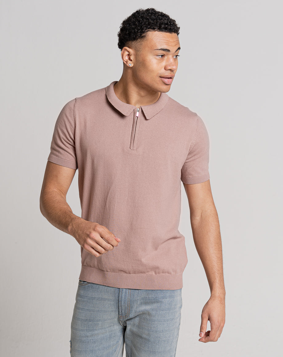 Zip short sleeve polo Clearance