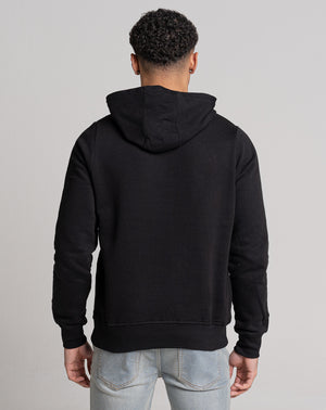 ESSENTIAL PLAIN HOODIE BLACK Bellfield Clothing