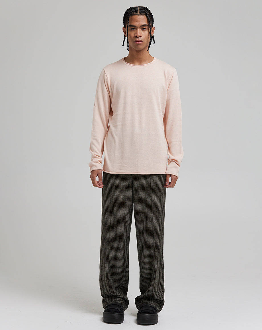 D STRUCT LON MEN S CREW NECK JUMPER WASHED PINK Bellfield Clothing