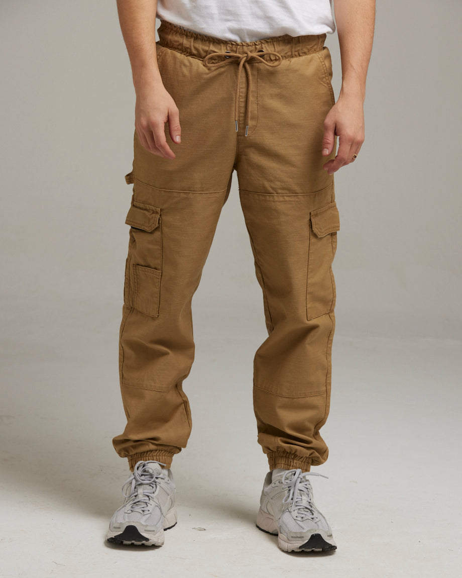 PixieGirl Khaki Green Utility Cuffed Cargo Trousers | PixieGirl