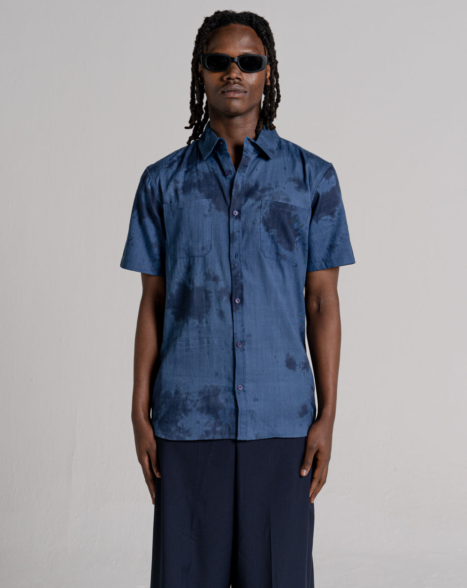 navy blue tie dye shirt