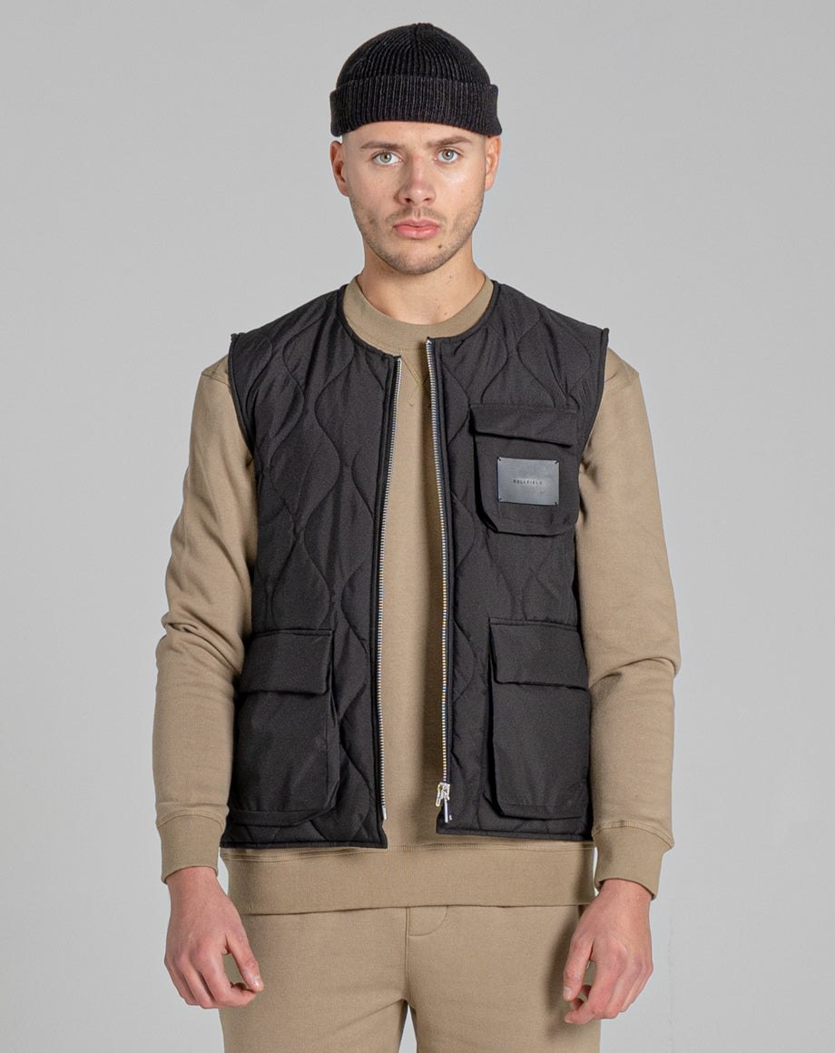 Ribbed utility gilet