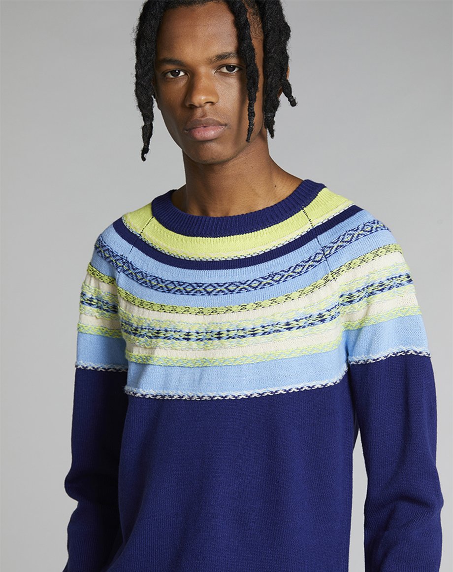 Bellfield Gatewood Men's Jumper in Navy - Bellfield Clothing