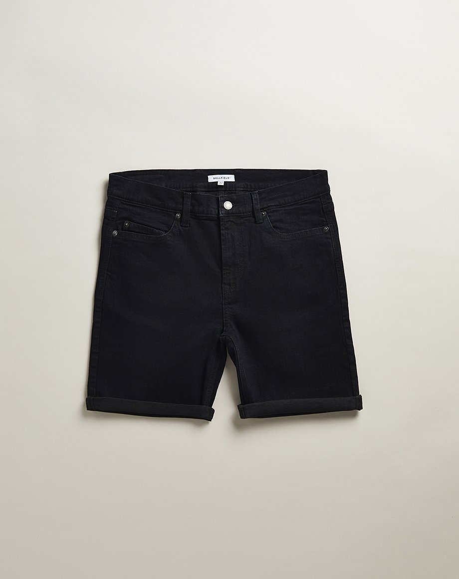 Manifest Creek fordampning Bellfield Heroica Denim Men's Shorts in Black - Bellfield Clothing